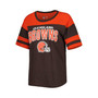 Women's Brown, Orange Cleveland Browns Play the Ball T-shirt
