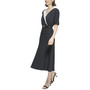 Women's Asymmetric Surplice Belted Dress