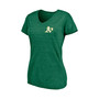 Women's Branded Green Oakland Athletics Paisley Hometown Collection Tri-Blend V-Neck T-shirt