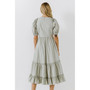 Women's Ruffle Detail Midi Dress