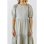 Women's Ruffle Detail Midi Dress