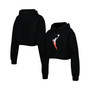 Women's Black WNBA Logowoman Cropped Pullover Hoodie