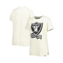 Women's Cream Las Vegas Raiders Chrome Sideline T-shirt