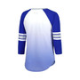 Women's Blue Tampa Bay Lightning Lead Off Tri-Blend Raglan 3/4-Sleeve V-Neck T-shirt