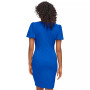 Women's Bubble-Sleeve Ruched Dress