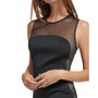 Women's Illusion-Trimmed Sleeveless Dress