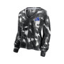 Women's White and Black Chicago White Sox Tie-Dye V-Neck Pullover Cropped Tee