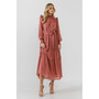 Women's Swiss Dot Smocked Maxi Dress