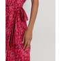 Petite Women's Geo-Print Shantung Tie-Waist Dress