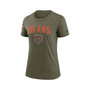 Women's Olive Chicago Bears 2022 Salute To Service Legend T-shirt