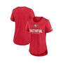 Women's Heather Scarlet San Francisco 49ers Local Fashion Tri-Blend T-shirt