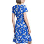 Petite Floral-Print Ruffled Sheath Dress