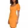 Women's Sweetheart-Neck Puff-Sleeve Crepe Dress