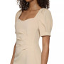 Women's Sweetheart-Neck Puff-Sleeve Crepe Dress