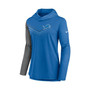 Women's Blue, Heathered Charcoal Detroit Lions Chevron Hoodie Performance Long Sleeve T-shirt