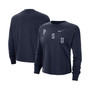 Women's Navy Penn State Nittany Lions Boxy Varsity Long Sleeve T-shirt