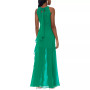Halter-Neck Ruffled Gown