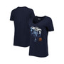 Women's Navy Chicago Bears Ink Dye Sideline V-Neck T-Shirt