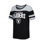 Women's Black, Silver Las Vegas Raiders Play the Ball T-shirt