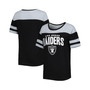 Women's Black, Silver Las Vegas Raiders Play the Ball T-shirt