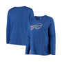 Women's Plus Size Royal Buffalo Bills Primary Logo Long Sleeve T-shirt
