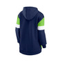 Women's Branded College Navy, Neon Green Seattle Seahawks Lock It Down Pullover Hoodie