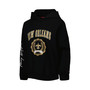 Women's Black New Orleans Saints Becca Drop Shoulder Pullover Hoodie