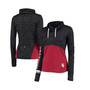 Women's Black, Crimson Oklahoma Sooners Scaled Cowl Neck Pullover Hoodie