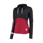 Women's Black, Crimson Oklahoma Sooners Scaled Cowl Neck Pullover Hoodie
