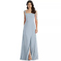 Tie-Strap Chiffon Gown