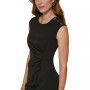 Women's Sleeveless Side-Ruched Sheath Dress