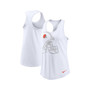 Women's White Cleveland Browns Tri-Blend Scoop Neck Racerback Tank Top