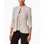 Printed Jacket and Top Set, Regular & Petite Sizes