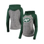 Women's Heathered Gray, Green New York Jets Championship Ring Raglan Pullover Hoodie