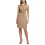 Women's Twist-Front Sleeveless Shirtdress