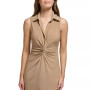 Women's Twist-Front Sleeveless Shirtdress