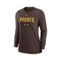 Women's Brown San Diego Padres Authentic Collection Legend Performance Long Sleeve T-shirt