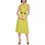 Women's Belted Midi Dress