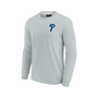 Men's and Women's Gray Philadelphia Phillies Super Soft Long Sleeve T-shirt