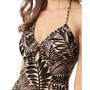 Women's Printed Halter Sheath Midi Dress