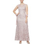 Embroidered Illusion Gown & Shawl