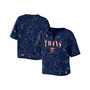 Women's Navy Minnesota Twins Notch Neck Tie-Dye T-shirt