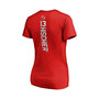 Women's Branded Nico Hischier Red New Jersey Devils Plus Size Backer Name and Number V-Neck T-shirt