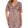 Women's Long V-Neck Sequinned Gown