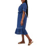 Women's Split-Neck Midi Peasant Dress, Created for Macy's
