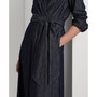 Denim Surplice Midi Dress