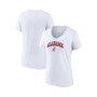 Women's Branded White Alabama Crimson Tide Evergreen Campus V-Neck T-shirt
