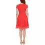 Women's Round-Neck Sleeveless Fit & Flare Dress