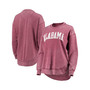 Women's Crimson Alabama Crimson Tide Vintage-Like Wash Pullover Sweatshirt