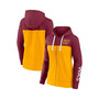 Women's Branded Burgundy, Gold Washington Commanders Take The Field Color Block Full-Zip Hoodie